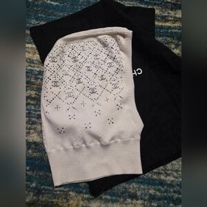 Chanel CC Rhinestone Balaclava Winter Hat
